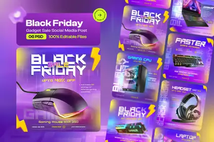 Black Friday Gadget Sale Social Media Post Design