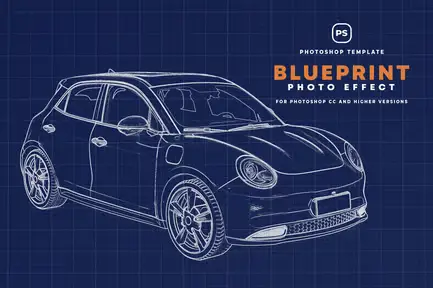 Blueprint Photo Effect