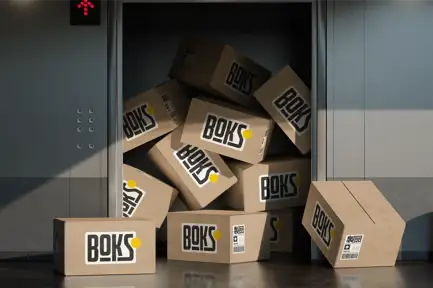 Boxes on Elevator Mockup