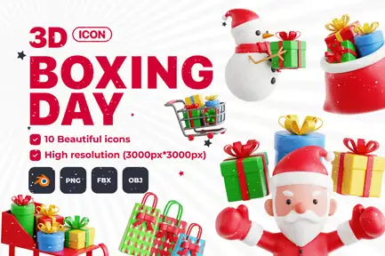 Boxing Day V.2 - 3D Icon Set