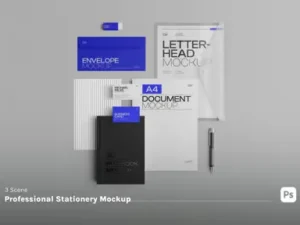 cover image brand identity stationery mockup set
