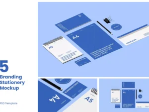 cover image branding stationery mockup template