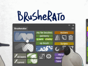 cover image brusherator for photoshop brushes on the panel