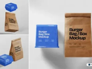 cover image burger bag mockup