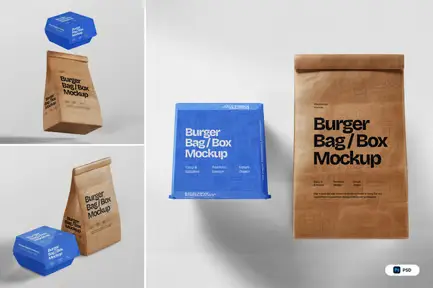 Burger Bag Mockup