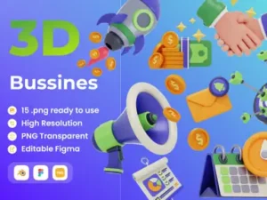 cover image business 3d illustration
