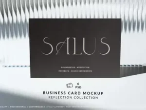 cover image business card mockup reflections