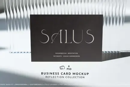Business Card Mockup Reflections