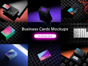 cover image business cards mockups sgnl series