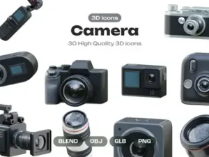cover image camera 3d icons