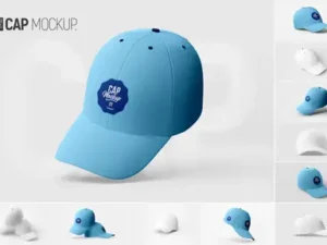 cover image cap mockup set