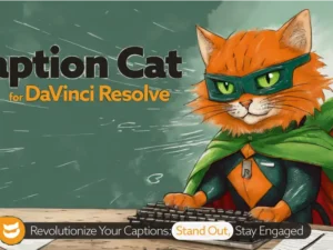 cover image caption cat for davinci resolve