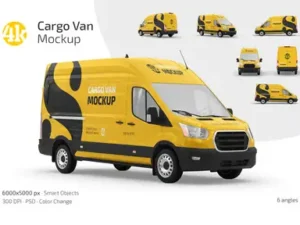 cover image cargo van mockup set