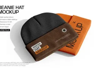cover image casual beanie hat mockup