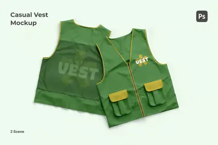 Casual Vest Mockup
