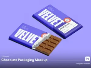 cover image chocolate packaging mockup