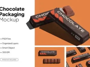 cover image chocolate packaging mockup set 1