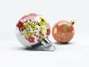 cover image christmas ball mock up