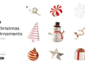 cover image christmas ornament 3d illustration pack