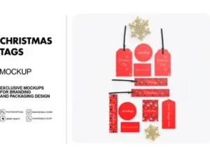cover image christmas tags mockup