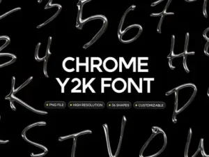 cover image chrome y2k font