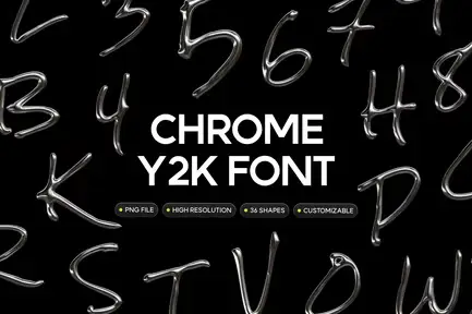 Chrome Y2K Font