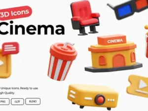 cover image cinema 3d icons