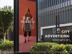 cover image city advertising mockups set