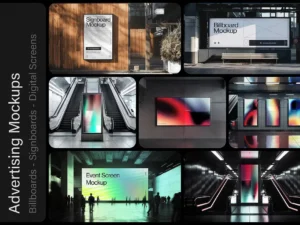 cover image city advertising mockups bundle