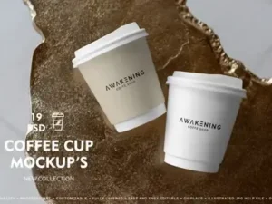 cover image coffee cup mockup set