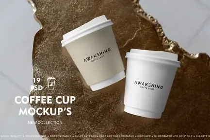 Coffee Cup MockUp Set