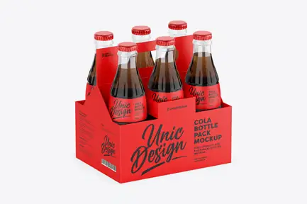 Cola Bottle Pack Mockup