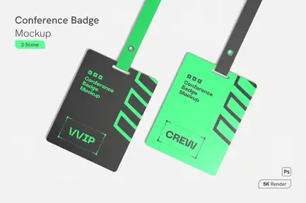 Conference Badge Mockup
