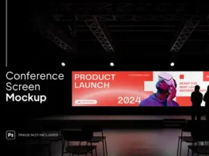 cover image conference hall presentation mockup