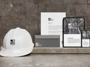 cover image construction brand identity mockup