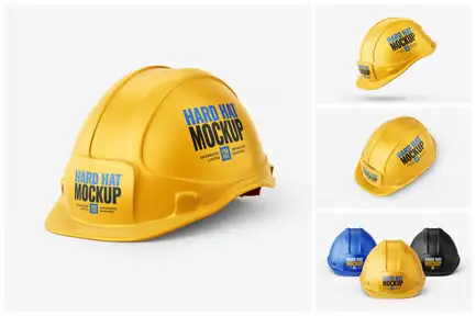 Construction Hard Hat Mockup Set