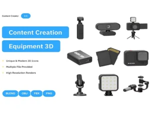 cover image content creation equipment 3d icon