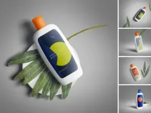 cover image cosmetic bottle mockup