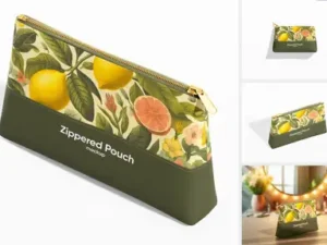 cover image cosmetic zipper pouch mockup
