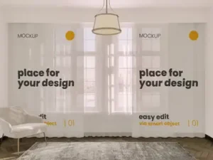cover image curtains mockups