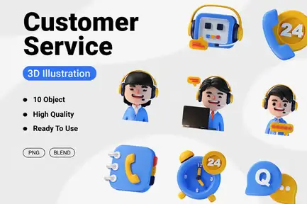 Customer Service 3D Icon
