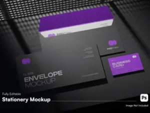 cover image dark stationery mockup