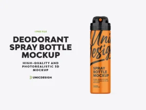cover image deodorant spray bottle mockup