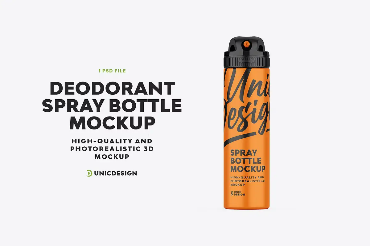 Deodorant Spray Bottle Mockup