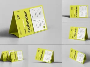 cover image desk calendar mock up