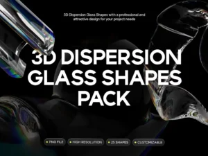 cover image dispersion 3d glass shapes pack