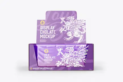 Display Box For Chocolate Bars Mockup