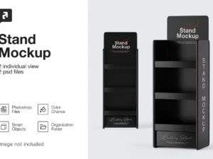 cover image display stand mockup