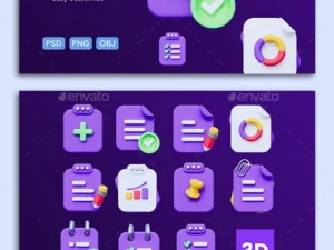 cover image document 3d icon pack vol 1