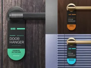 cover image door hanger mockup